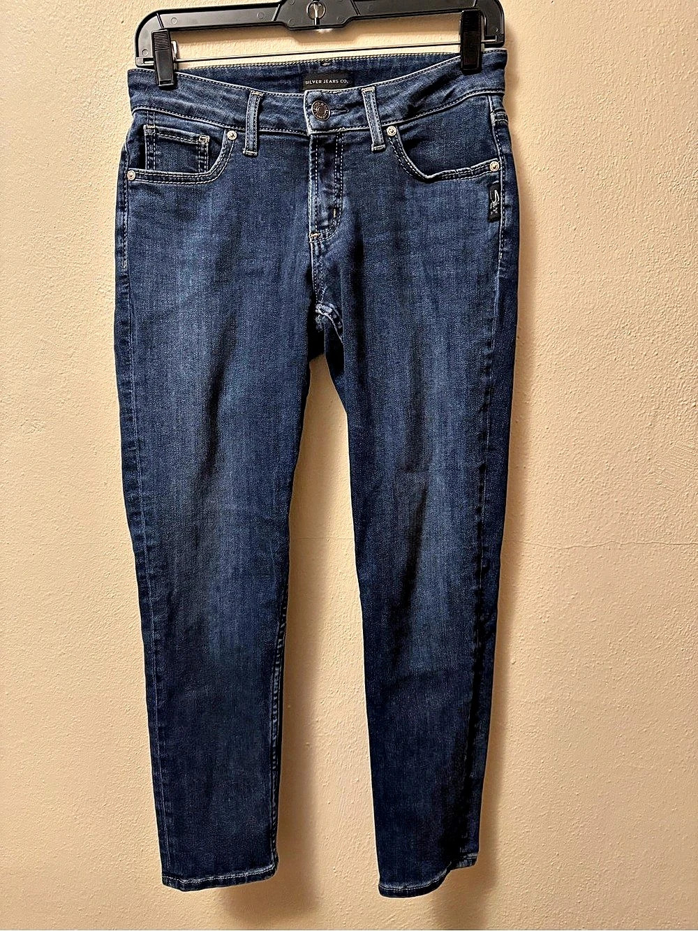 Silver Jeans Co. Suki Skinny Crop Jeans Blue Waist 27 Length 25